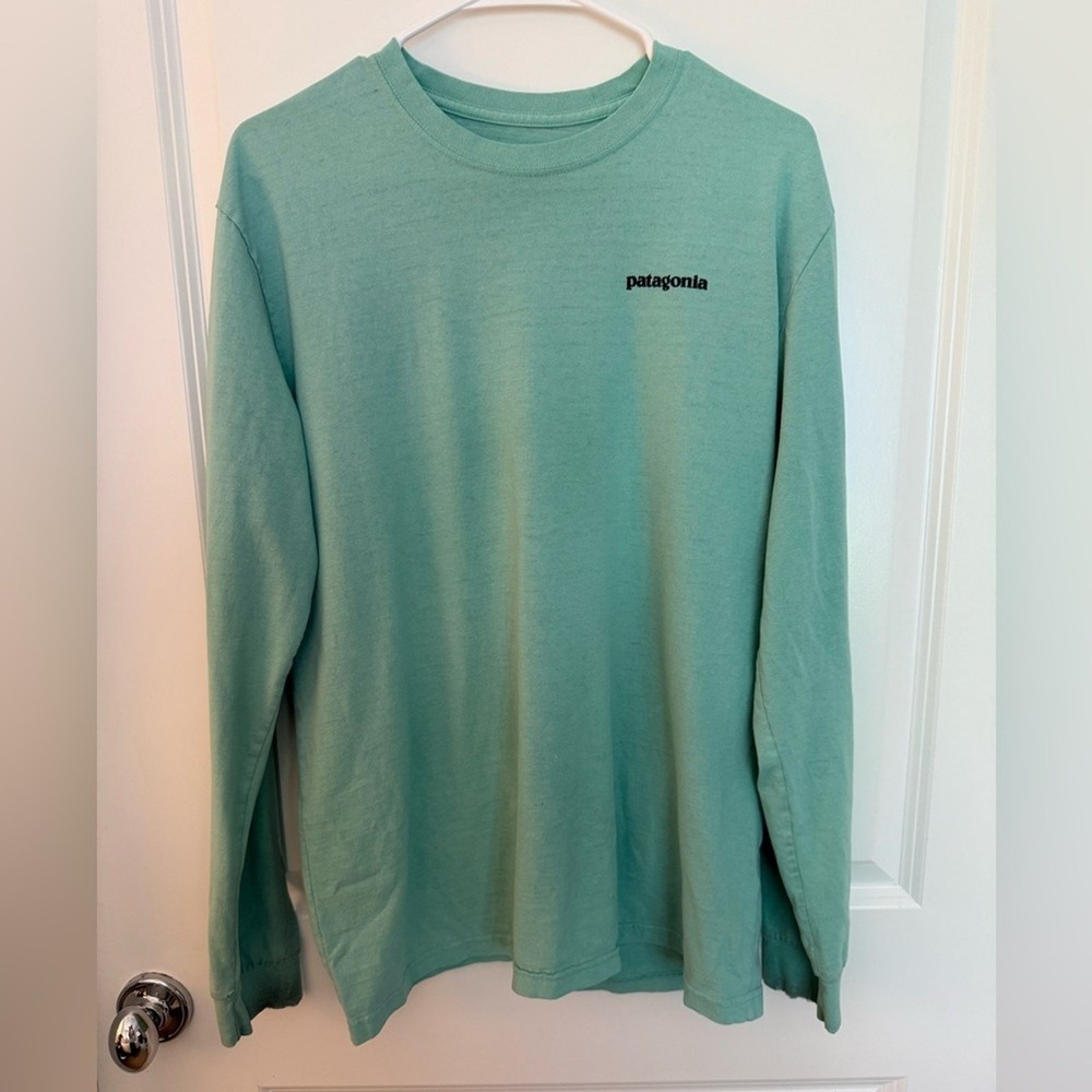 Men's Patagonia Long sleeve SZL Buffalo emblem on t-shirt back, has some wear. - Picture 3 of 9